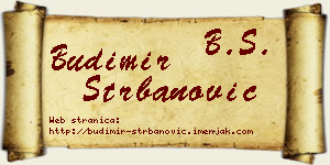 Budimir Štrbanović vizit kartica